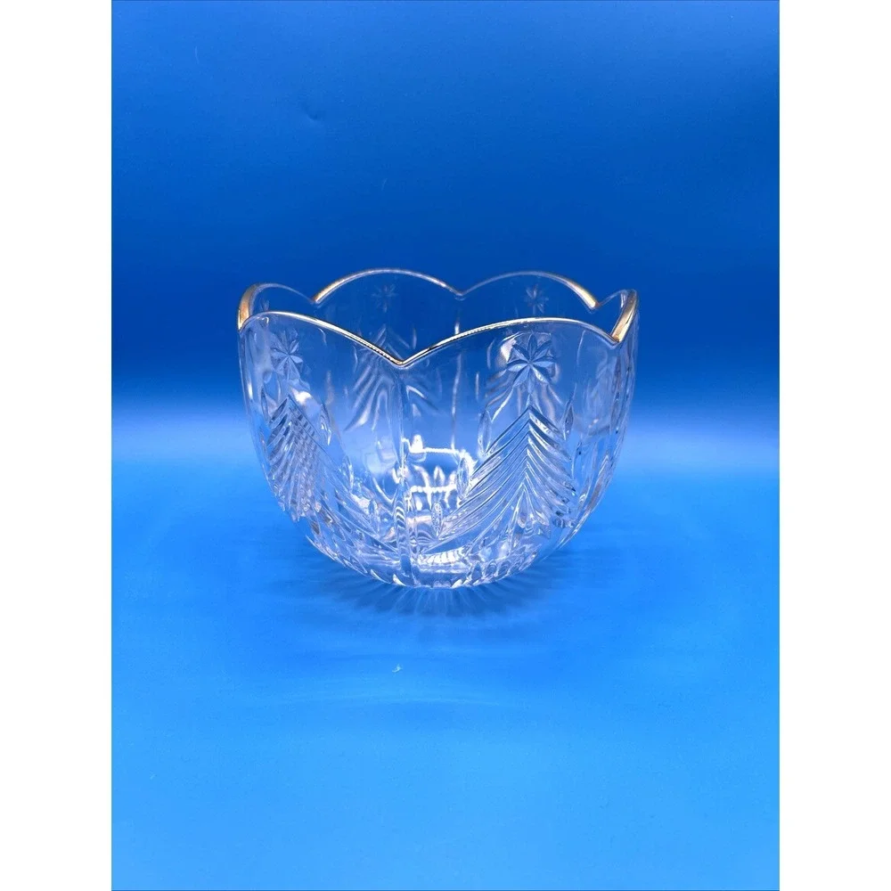 Mikasa Crystal Christmas Tree Bowl 8